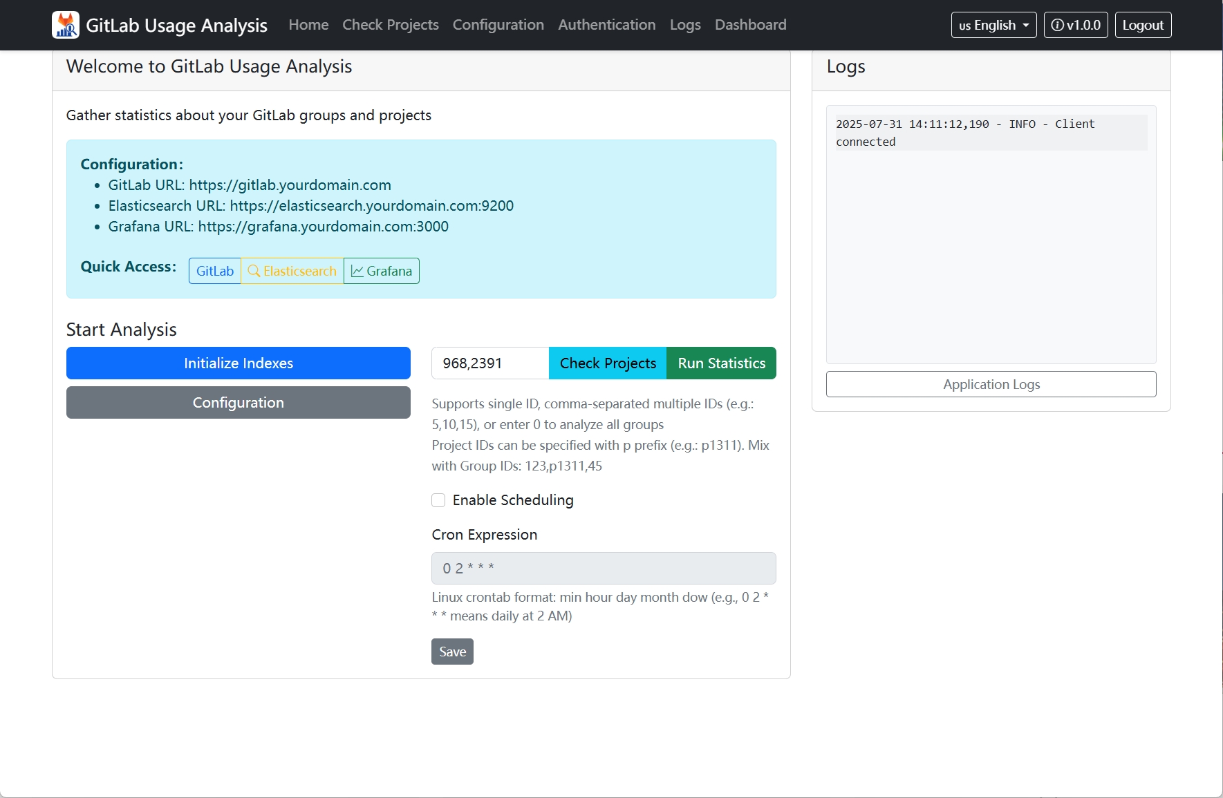 System Homepage